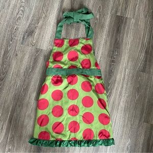 Holiday Christmas green and red baking apron